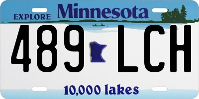 MN license plate 489LCH