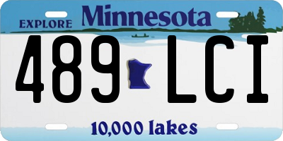 MN license plate 489LCI