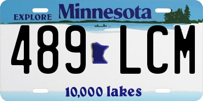 MN license plate 489LCM