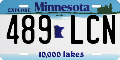 MN license plate 489LCN