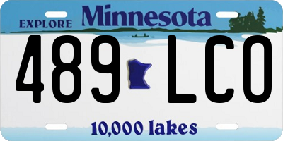 MN license plate 489LCO