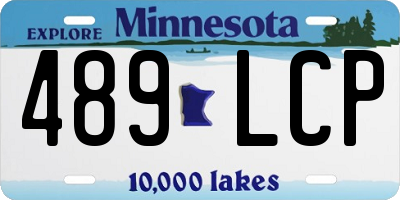 MN license plate 489LCP