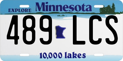 MN license plate 489LCS