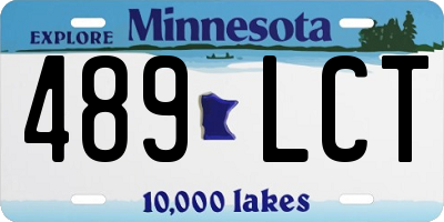 MN license plate 489LCT