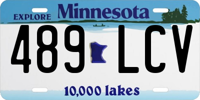 MN license plate 489LCV