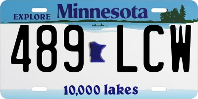 MN license plate 489LCW