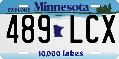 MN license plate 489LCX