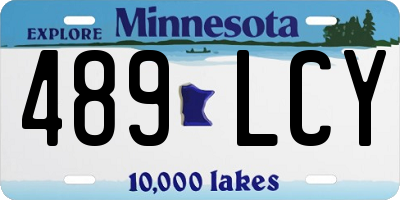 MN license plate 489LCY