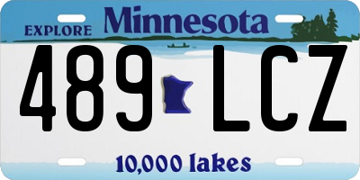 MN license plate 489LCZ