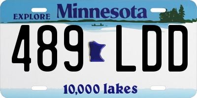 MN license plate 489LDD