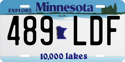 MN license plate 489LDF