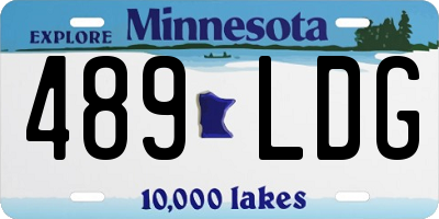 MN license plate 489LDG