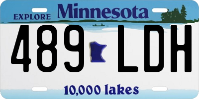 MN license plate 489LDH