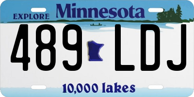 MN license plate 489LDJ