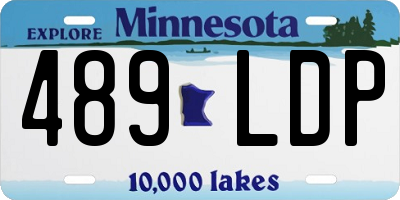 MN license plate 489LDP