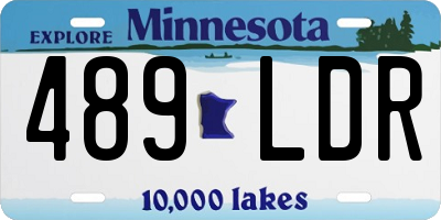 MN license plate 489LDR