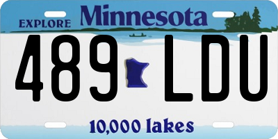 MN license plate 489LDU