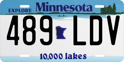MN license plate 489LDV