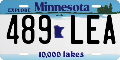 MN license plate 489LEA