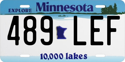 MN license plate 489LEF