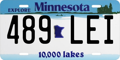 MN license plate 489LEI