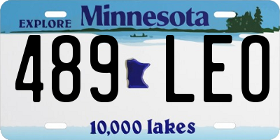 MN license plate 489LEO