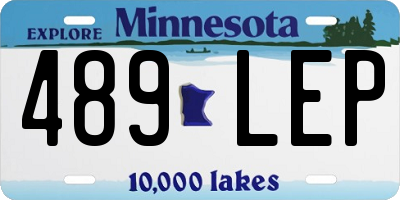 MN license plate 489LEP