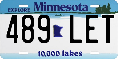 MN license plate 489LET