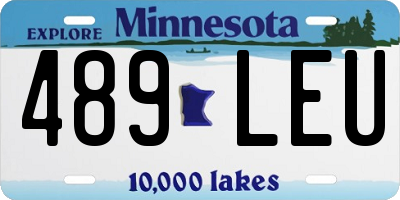 MN license plate 489LEU