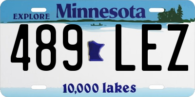 MN license plate 489LEZ