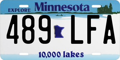 MN license plate 489LFA