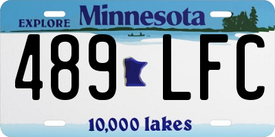 MN license plate 489LFC