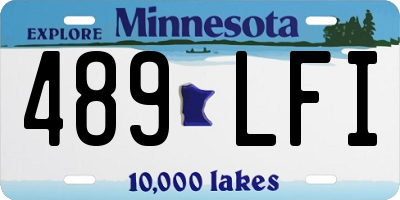 MN license plate 489LFI