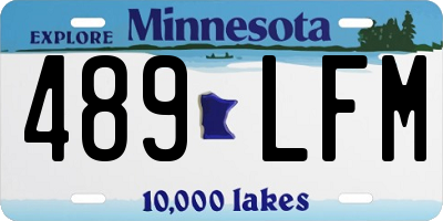 MN license plate 489LFM