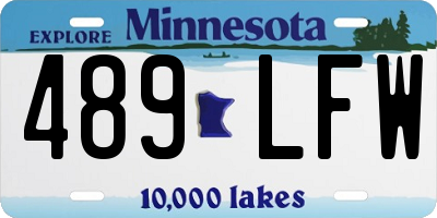 MN license plate 489LFW