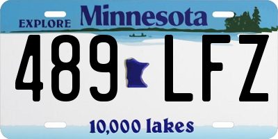 MN license plate 489LFZ
