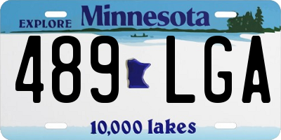 MN license plate 489LGA