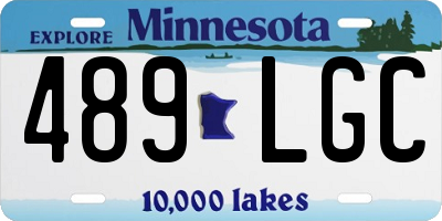 MN license plate 489LGC