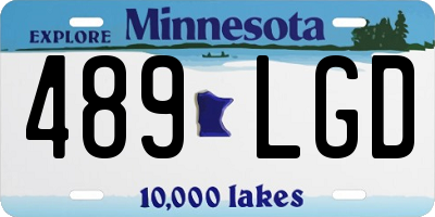 MN license plate 489LGD