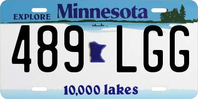 MN license plate 489LGG