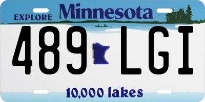 MN license plate 489LGI