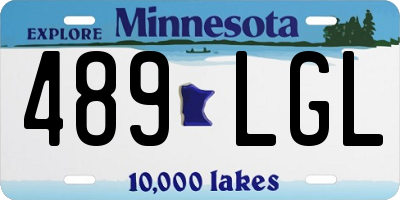 MN license plate 489LGL