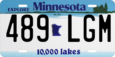 MN license plate 489LGM