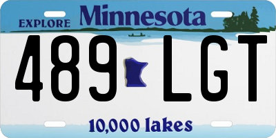 MN license plate 489LGT