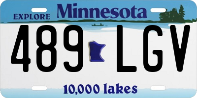 MN license plate 489LGV