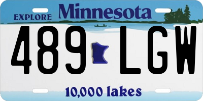 MN license plate 489LGW