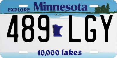 MN license plate 489LGY