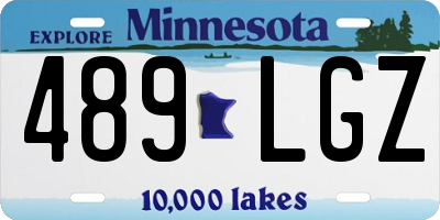 MN license plate 489LGZ