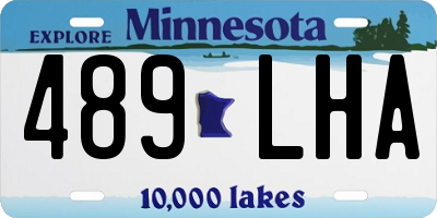 MN license plate 489LHA
