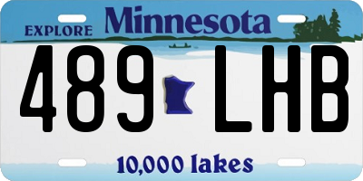 MN license plate 489LHB